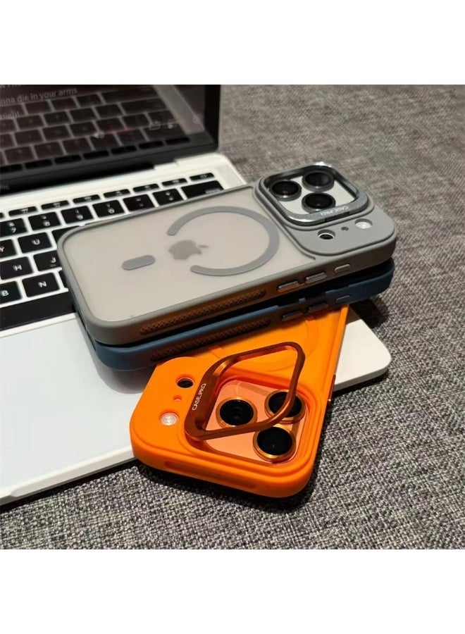 جراب iPhone 17 Pro شفاف غير لامع مع مسند مدمج قابل للتعديل، وغطاء هاتف مغناطيسي مقاوم للصدمات Mag-Safe لهاتف iPhone 17 Pro - Image 5